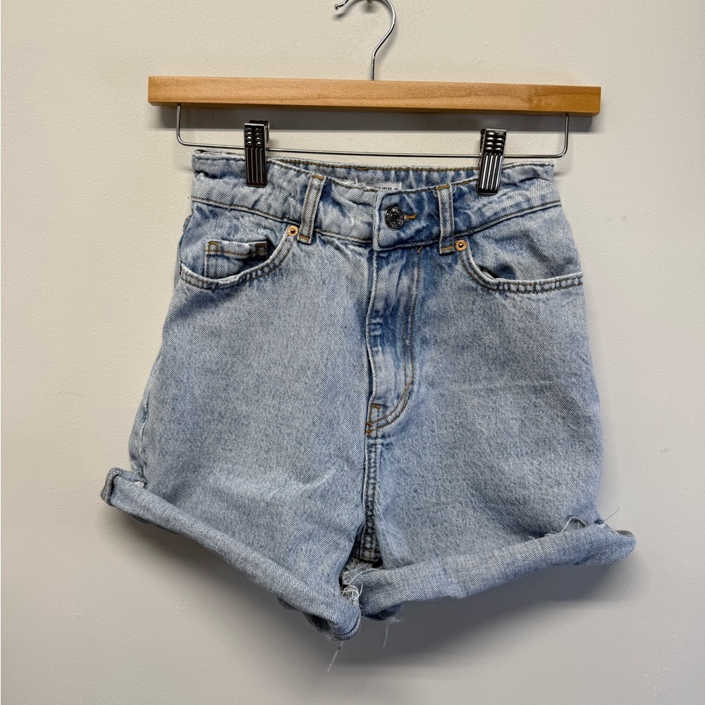 Zara Women’s Light Blue High Waist Jean Shorts Size 0